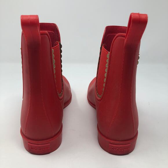 Jack Rogers Sallie Slip-On Red Rain Booties - Picture 7 of 8